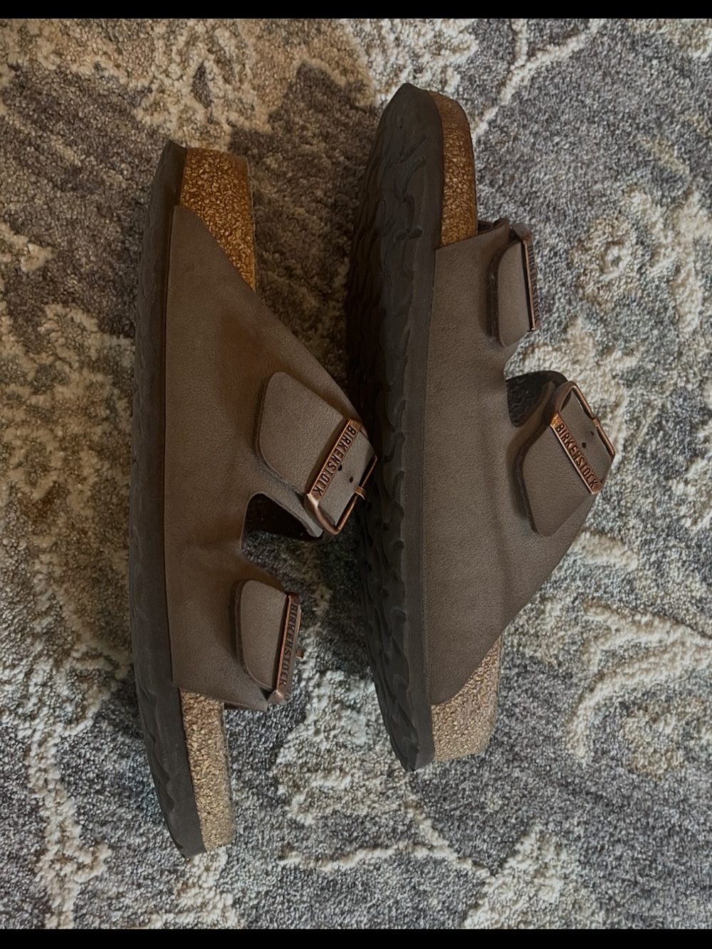 Birkenstock Women's Brown Double Strap Sandals with Copper Buckles 39 - Picture 6 of 8